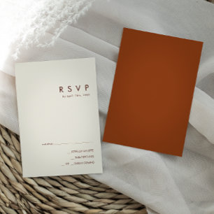 Desierto simple Tarjeta RSVP de Terracotta