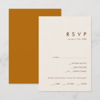 Desierto simple | Tarjeta RSVP para la elección de