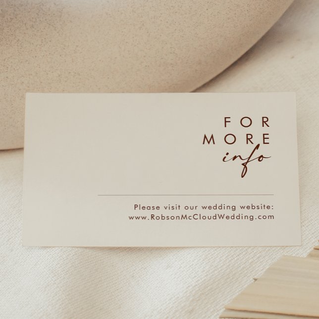 Desierto simple | Tarjeta web de Boda blanco natur (Subido por el creador)