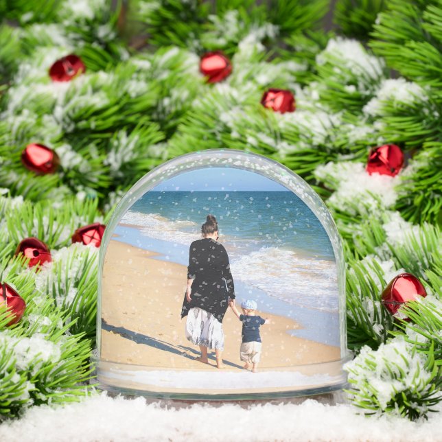 Design Your Own Custom Photo Snow Globe (Navidad)