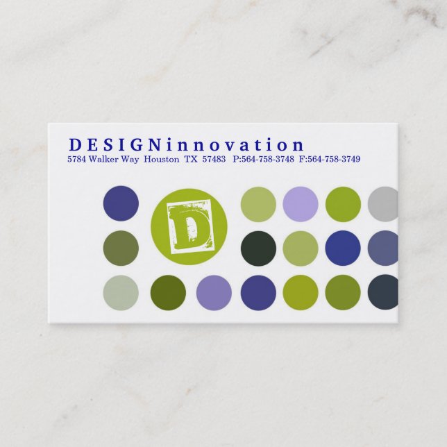 DESIGNInnovation [Blue] Tarjetas de visita (Anverso)