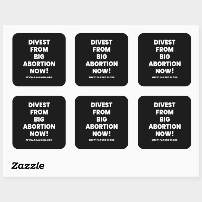 ¡Desinvertir De Un Gran Aborto Ahora! Pegatina (Hoja)