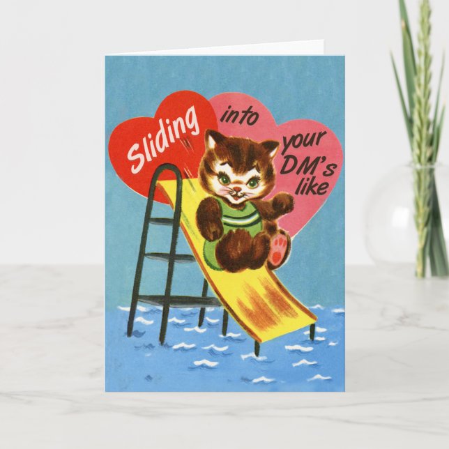 Deslizarse en la tarjeta de El día de San Valentín (Anverso)