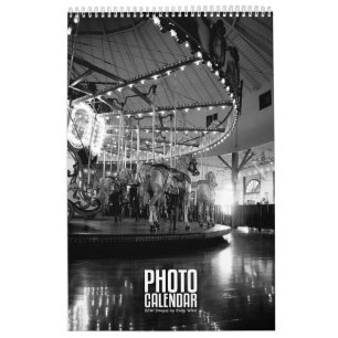 Deslumbrante calendario fotográfico en blanco y ne
