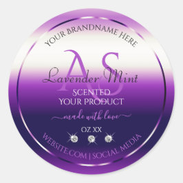 Deslumbrante Etiquetas de productos púrpura Diaman