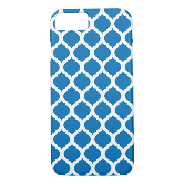 Deslumbrante Funda del patrón marroquí azul para i (Reverso)