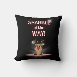 Deslumbrar todo el camino almohada reno