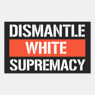 Desmandar Pegatina rectangular de supremacía blanc
