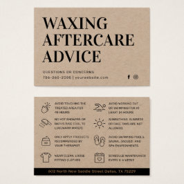 Desmontaje del pelo de la tarjeta de postcuidado d