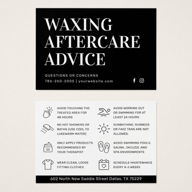 Desmontaje del pelo de la tarjeta de postcuidado d (Anverso y reverso)