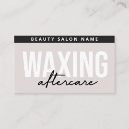 Desmontaje del pelo de la tarjeta de postre de Wax