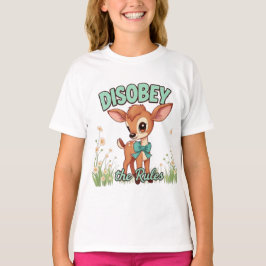 Desobedecer las reglas de la camiseta de diseño