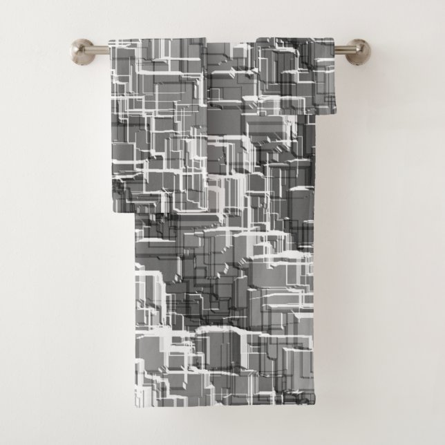 Desorden superpuesto extremo de cuadrados grabado 