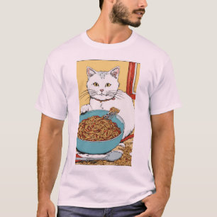 Desordenado gato de Spaghetti - Diseño de camiseta