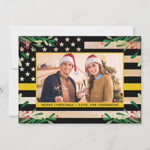 Despachador 911 Navidad Foto Personalizada Bandera