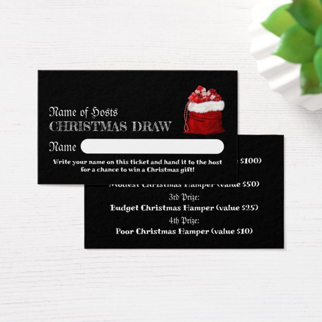 Despedida de Santa, Fiesta de Navidades raffle (Escritorio)