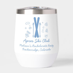 Despedida de soltera de esquí Último brindis Azul 