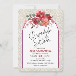Despedida de Soltera Invitación Flores de Otoño