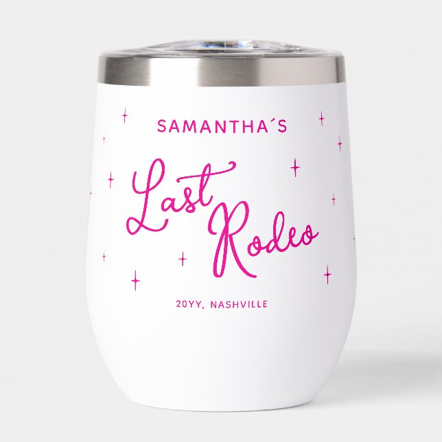 Despedida de soltera personalizada rosa Último Rod (Frente)