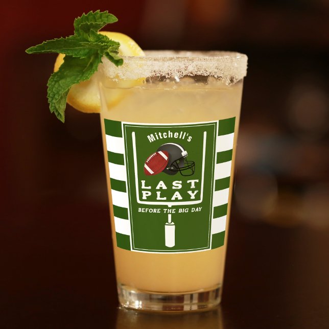 Despedida de soltero de fútbol último partido ante (Football Bachelor Party Last Play Before Big Day Glass
)