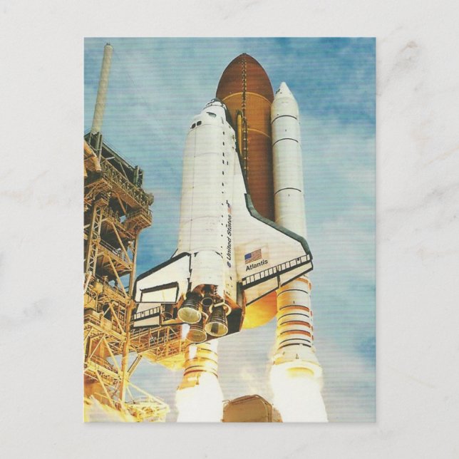 Despegue del Atlantis desde la postal de Cape Kenn (Anverso)