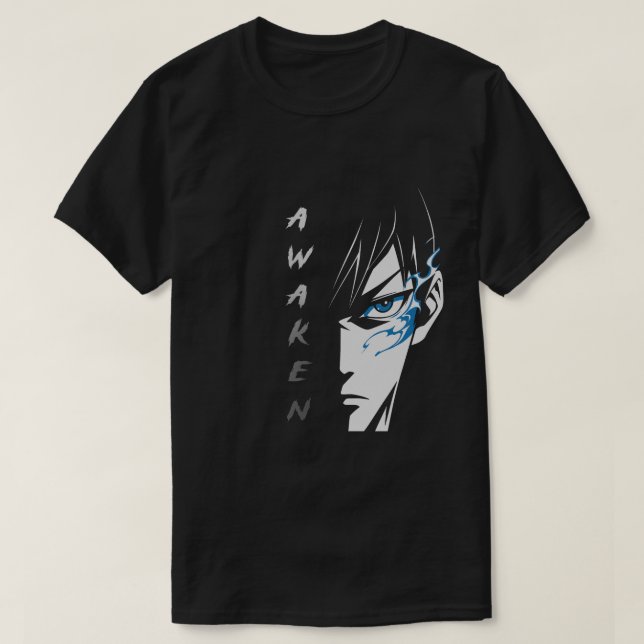 DESPERTAR - Camiseta Anime de media cara (Diseño del anverso)