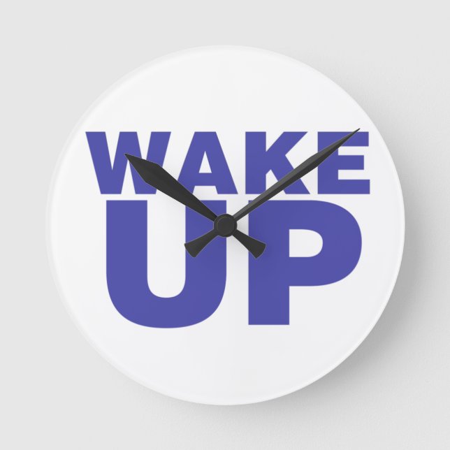 Despertar Reloj redondo azul (Anverso)