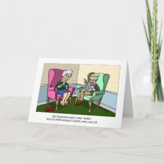 Despertar tarjeta de bienvenida de la abuela