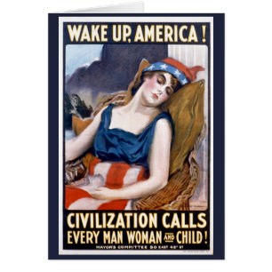 ¡Despierta América! Arte Vintage Patriótico de la