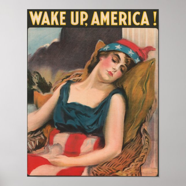 ¡Despierta América! Póster (Frente)
