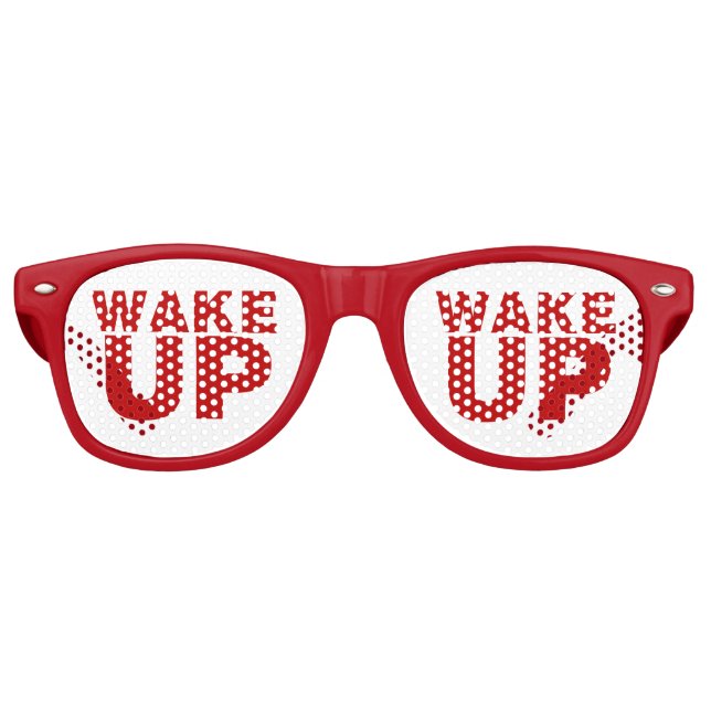 Despierta Gafas De Sol Retro Rojo (Anverso)
