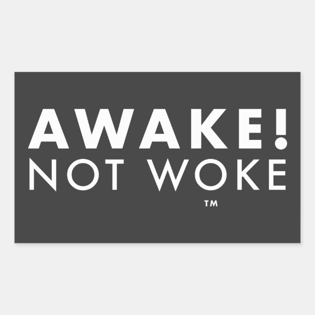 ¡Despierta! Pegatina de LOGO Not Woke™ (Anverso)