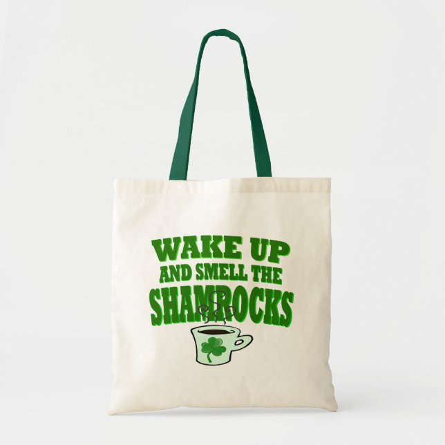 Despierta Y Huele La Bolsa De La Tota De Shamrock (Frente)
