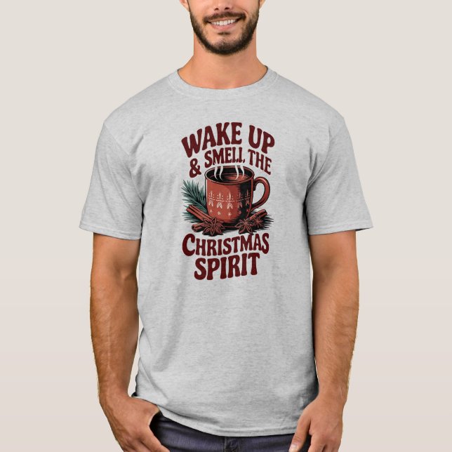 Despierta y huele la camiseta espiritual del Navid (Anverso)