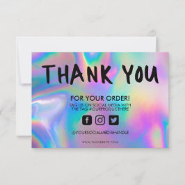 Desplazamiento de color holográfico Gracias inserc