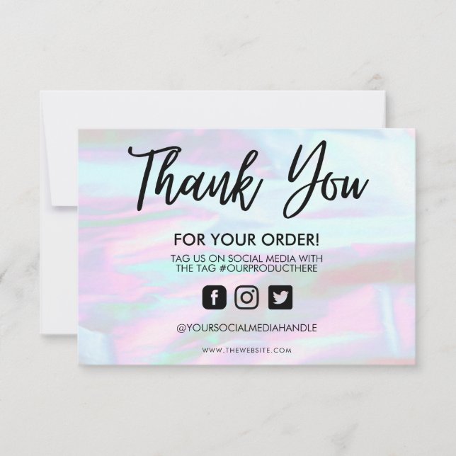 Desplazamiento de color holográfico Gracias inserc (Anverso)