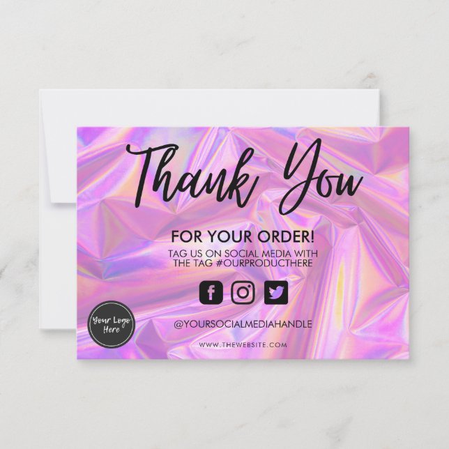 Desplazamiento de color holográfico Gracias inserc (Anverso)