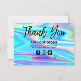 Desplazamiento de color holográfico Gracias inserc