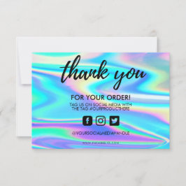 Desplazamiento de color holográfico Gracias inserc