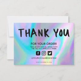 Desplazamiento de color holográfico Gracias inserc