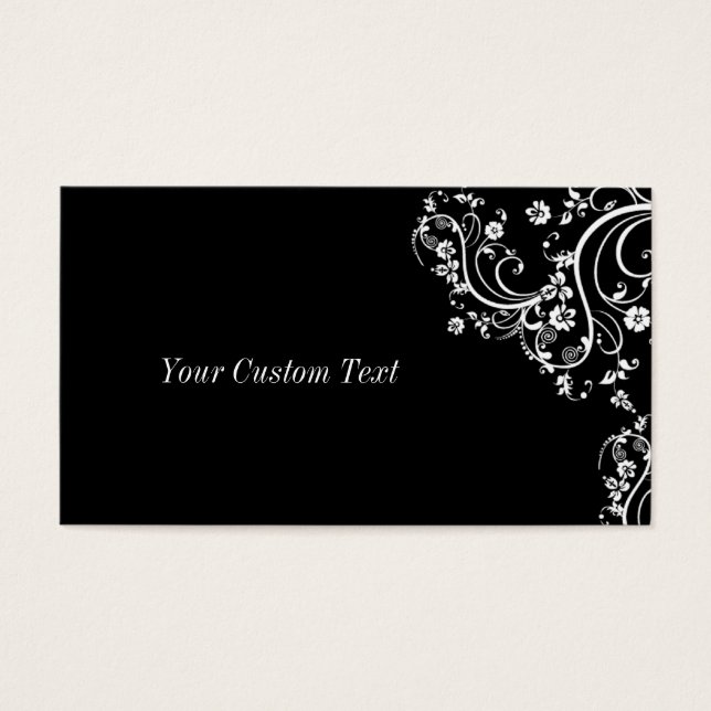 Desplazamiento de flor blanco y negro (Frente)