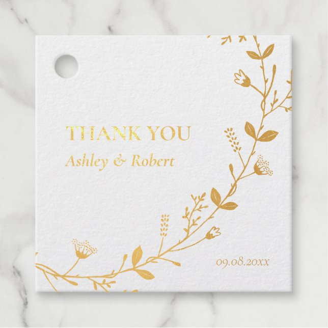 Desplazamiento de la etiqueta de regalo de Boda Vi (Anverso)