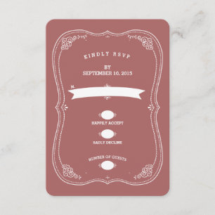 Desplazamiento de vintage Respuesta RSVP de Mars