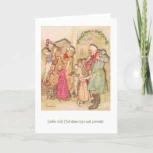 Desplazamiento vintage de la tarjeta de Navidad