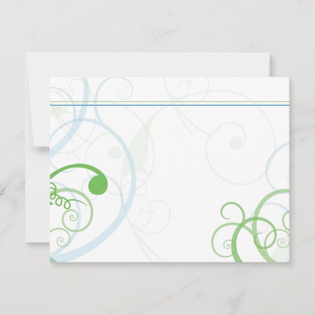Desplazándose alrededor de RSVP de boda (Anverso)