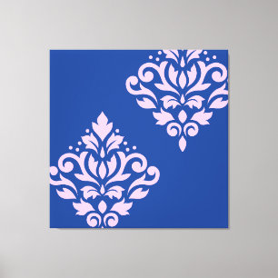 Desplazar el arte de Damask I rosado en azul