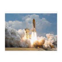 Desplome de cohetes en postal espacial