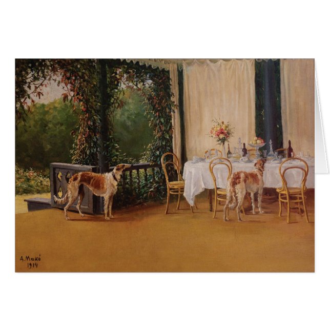 Después de Borzoi de la cena (Anverso (Horizontal))