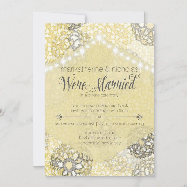 Después de casar invitaciones del fiesta de las (Anverso)