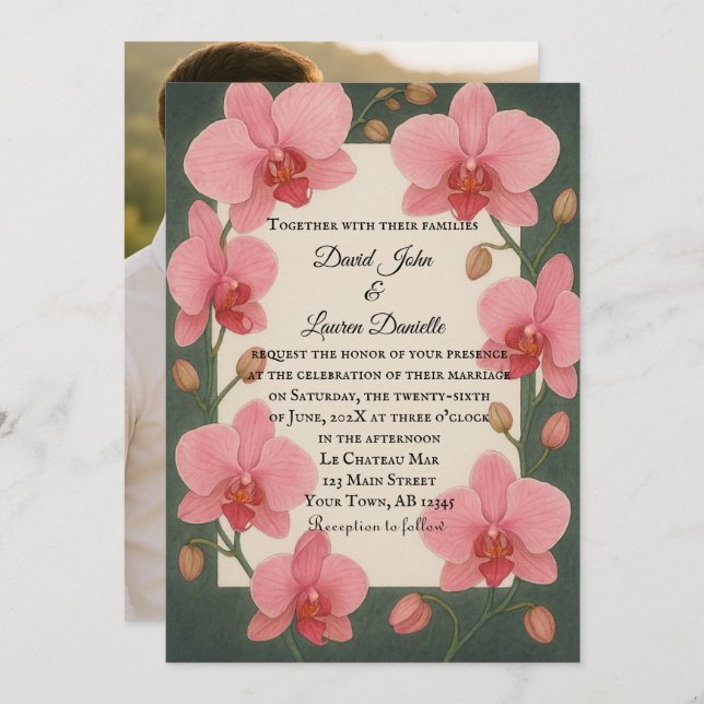 Después de la invitación a la boda de Orquídea (Anverso / Reverso)